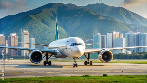 Cathay Pacific Boeing 777-300ER taxiing at Hong Kong Chek Lap Kok Airport, airplane, aircraft, aviation, transportation, travel photo