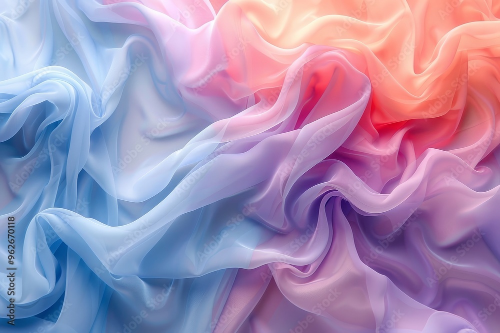 Obraz premium Fluid Bliss Abstract Background with Pastel Flowing Shapes