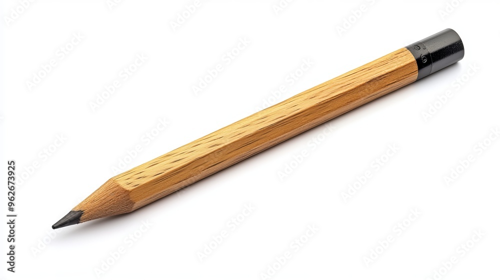 Wood pencil with clipping paths against an abstract white background Wood pencil with clipping paths against an abstract white background