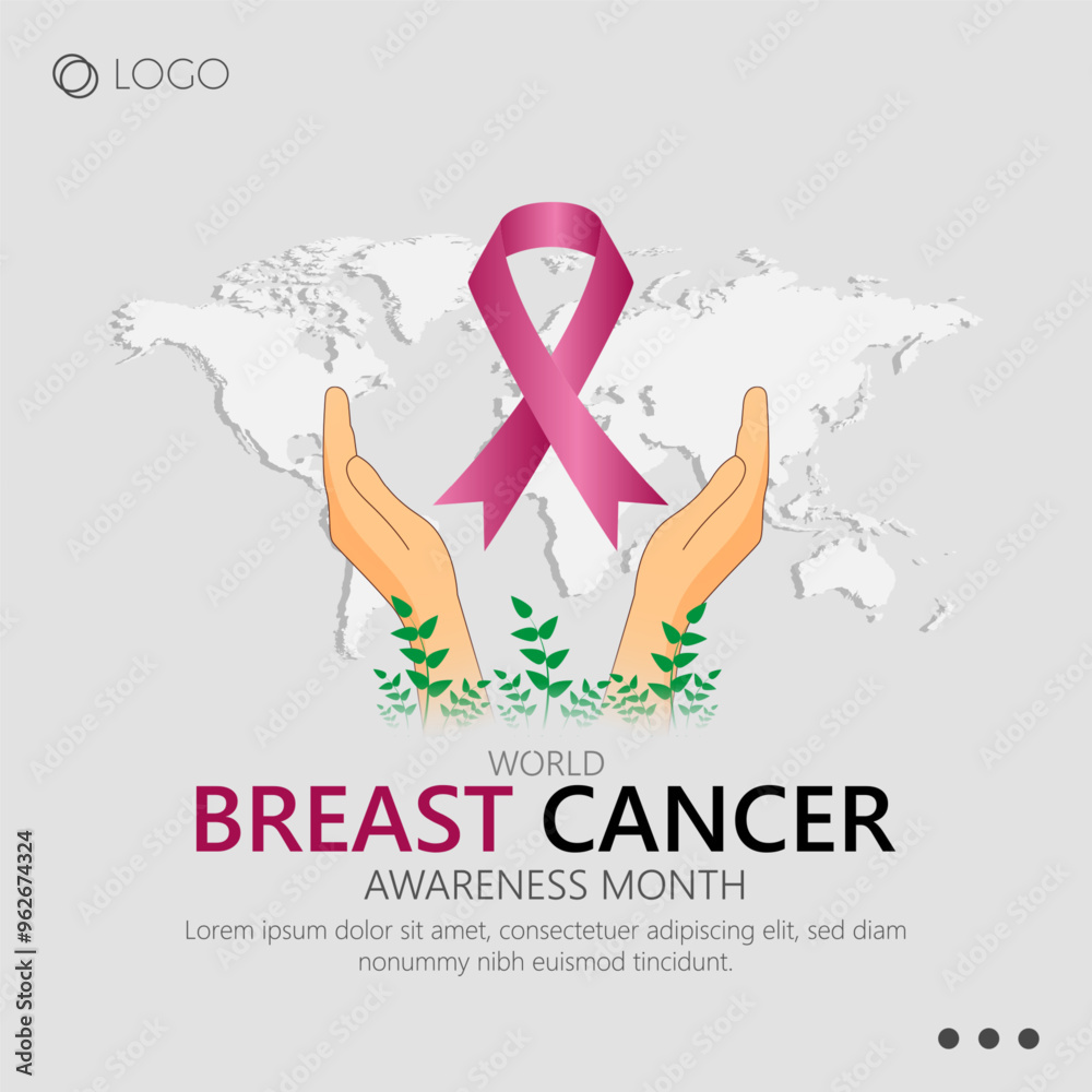 Obraz premium Breast Cancer Awareness Day is dedicated to raising awareness about breast cancer, emphasizing the importance of early detection