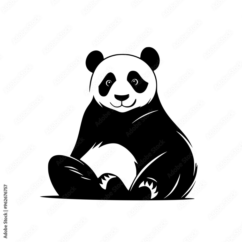 Cute panda illustration in black and white, Adorable black and white panda illustrations, featuring a sitting and walking panda, perfect for logos, kids' designs, or nature projects.
Cute panda illustration in black and white, Adorable black and white panda illustrations, featuring a sitting and walking panda, perfect for logos, kids' designs, or nature projects.