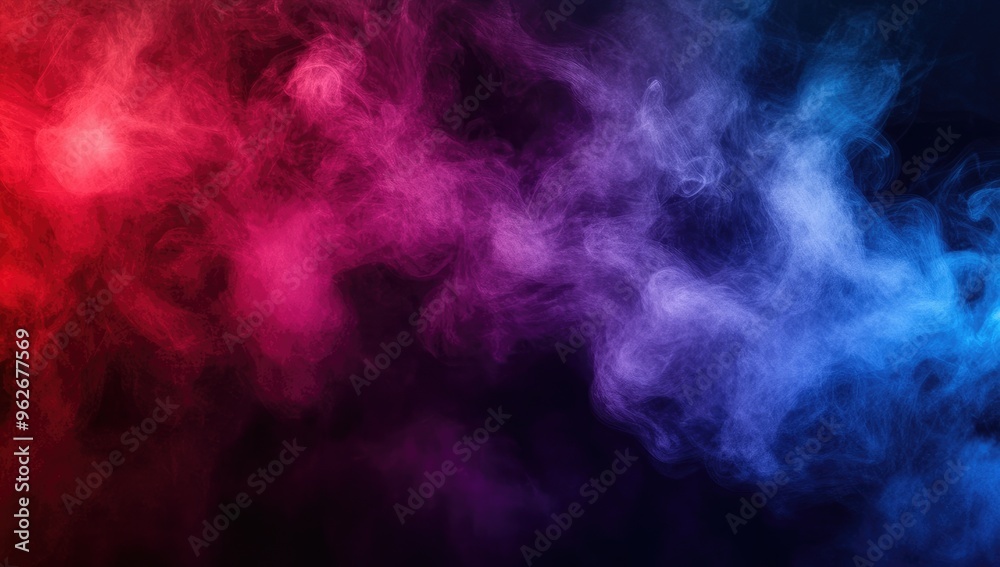 Abstract Colorful Smoke Background with Red, Blue, and Purple on Black Background Abstract Colorful Smoke Background with Red, Blue, and Purple on Black Background