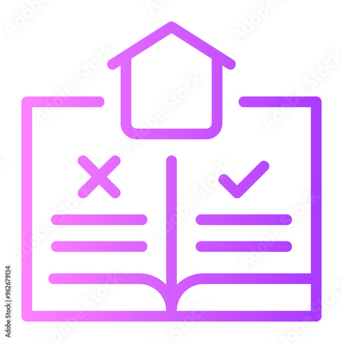 house rules gradient icon