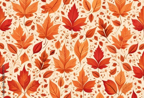 A wallpaper with autumn leaves and flowers