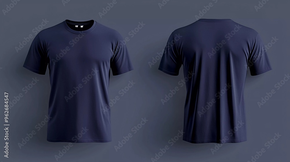 Shirt R Back Side Nice t-shirt front back and side view deep navy blue shirt color for ...