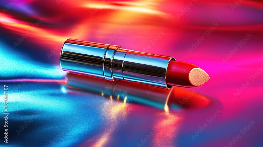 Elegant Lipstick Displayed with a Glossy Finish. The image features a classic lipstick with a sleek, polished look. Elegant Lipstick Displayed with a Glossy Finish. The image features a classic lipstick with a sleek, polished look.