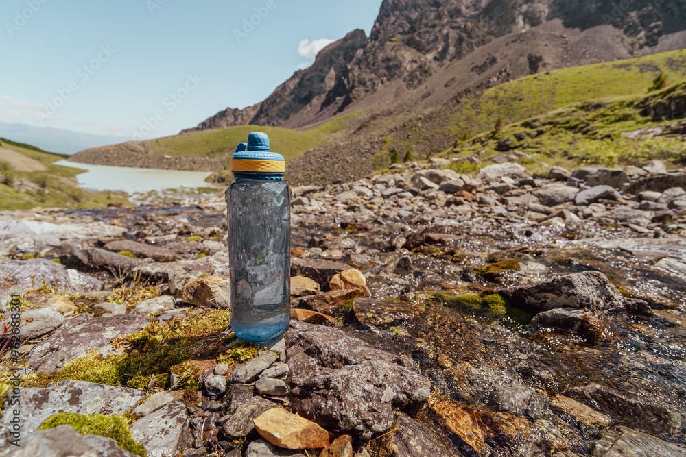 bottle of water in the mountains bottle of water in the mountains