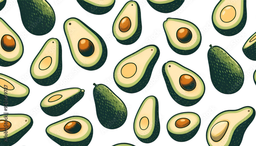seamless pattern with avocado seamless pattern with avocado