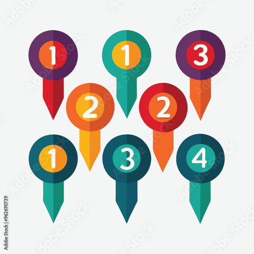 vector Pen Icons with the same style Pen and, set, sign pin, pointer, marker
