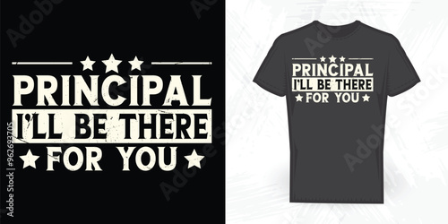 Funny Principle Vintage 100 Days Of School T-shirt Design