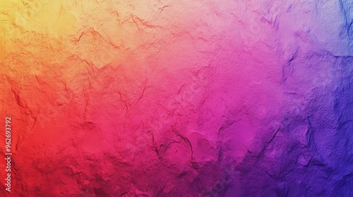 Abstract gradient background with vibrant colors ranging from yellow to purple. Perfect for design elements and creative projects.