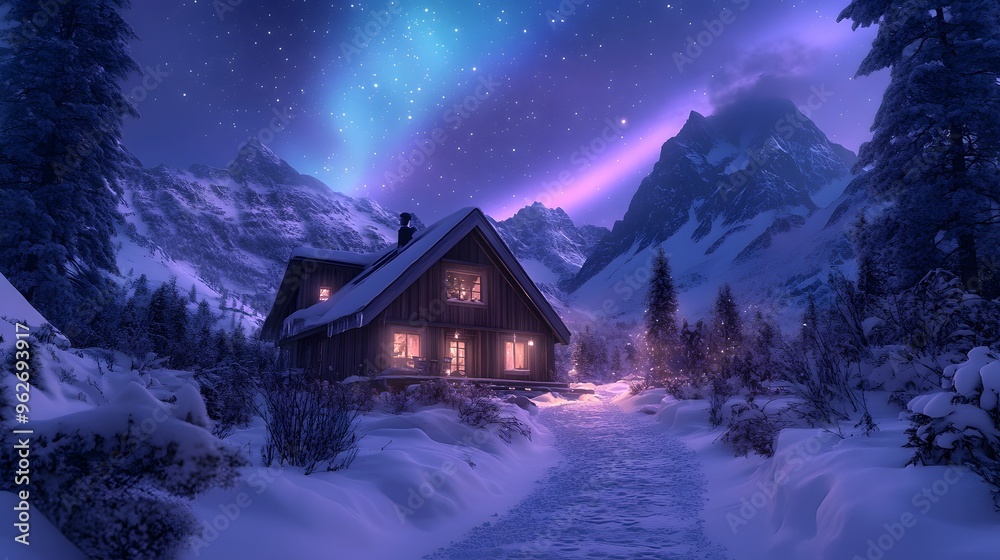 Fototapeta premium landscape with house