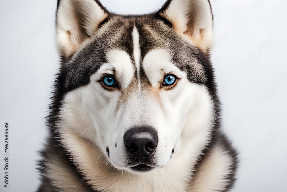 Alaskan husky animal on white background, Ai Generated Alaskan husky animal on white background, Ai Generated