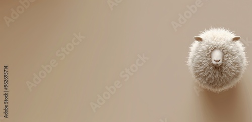 Sheep Lamb Cashmere Wool Ball Fluffy Luxury Fashion Fabric Scarf Clothes Clothing Farm Produce Plain Warm Beige Background Wallpaper 16:9