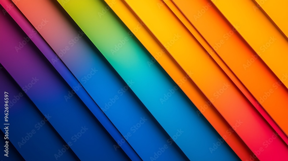 Fototapeta premium Vibrant gradient background with colorful diagonal stripes, perfect for creative projects and modern designs.