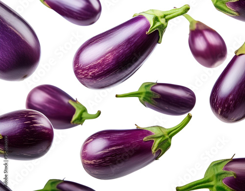 Transparent eggplantsFloating photo