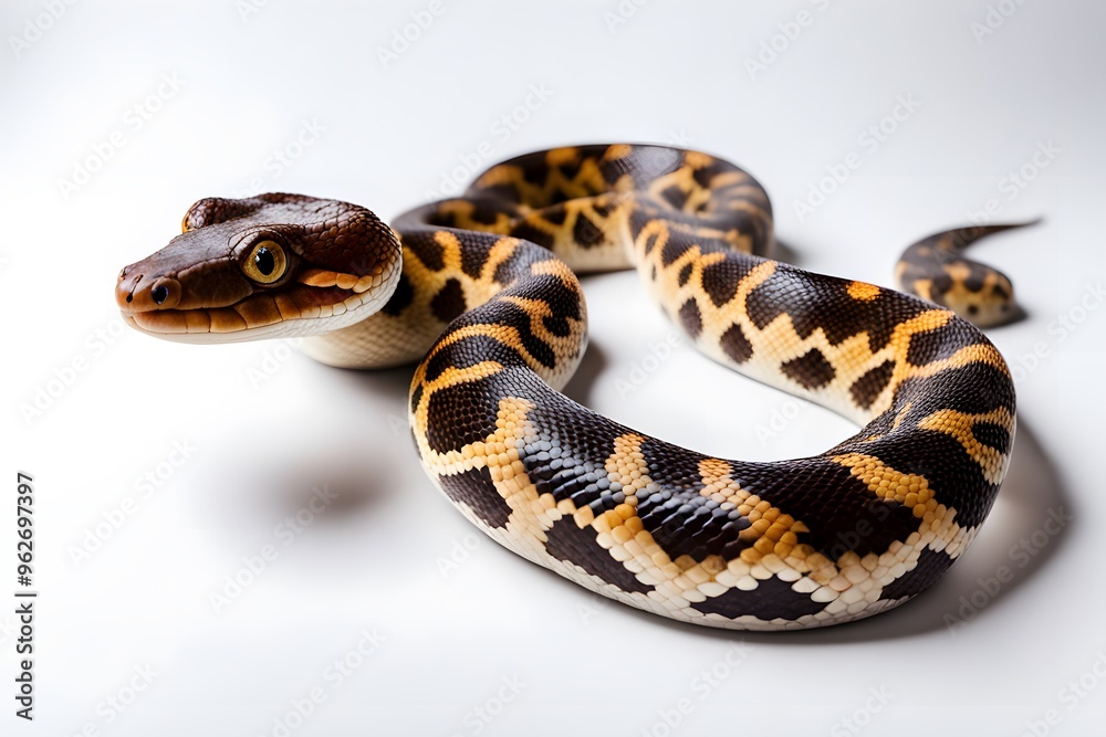Amazon tree boa snake on white background amazon tree boa animal on white background, Ai Generated Amazon tree boa snake on white background amazon tree boa animal on white background, Ai Generated