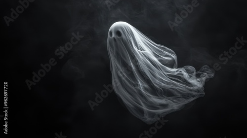Obraz na płótnie Ghostly Figure in Smoke.