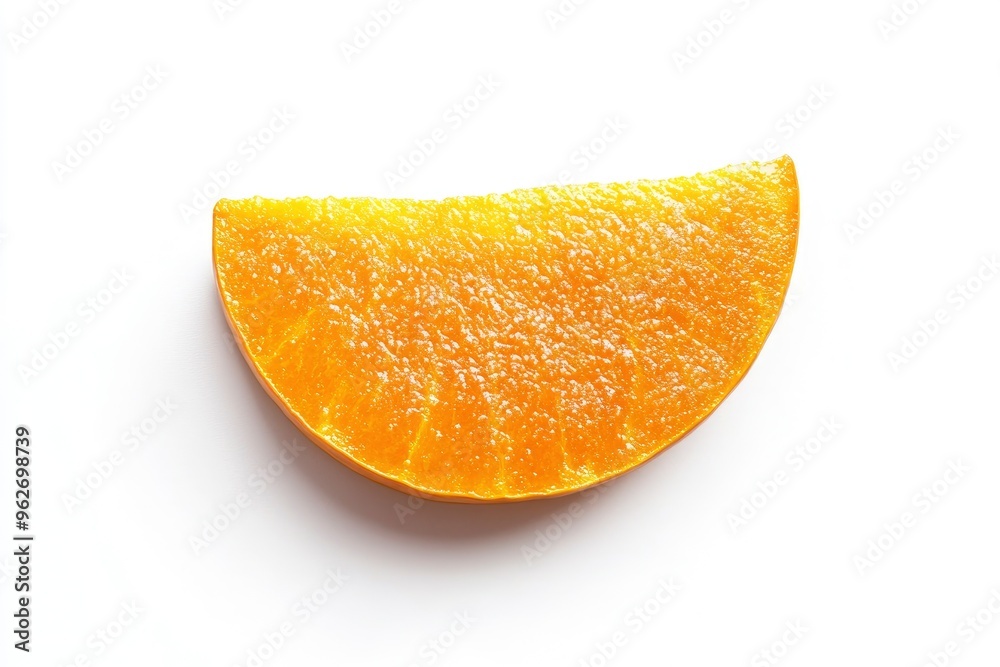 close up Pumpkin fruit slice isolated on white background. Top view. Flat lay, ai close up Pumpkin fruit slice isolated on white background. Top view. Flat lay, ai