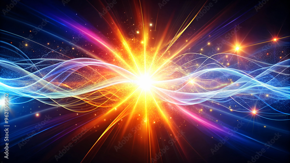 Fototapeta premium High-speed energy Light Lines Flow background