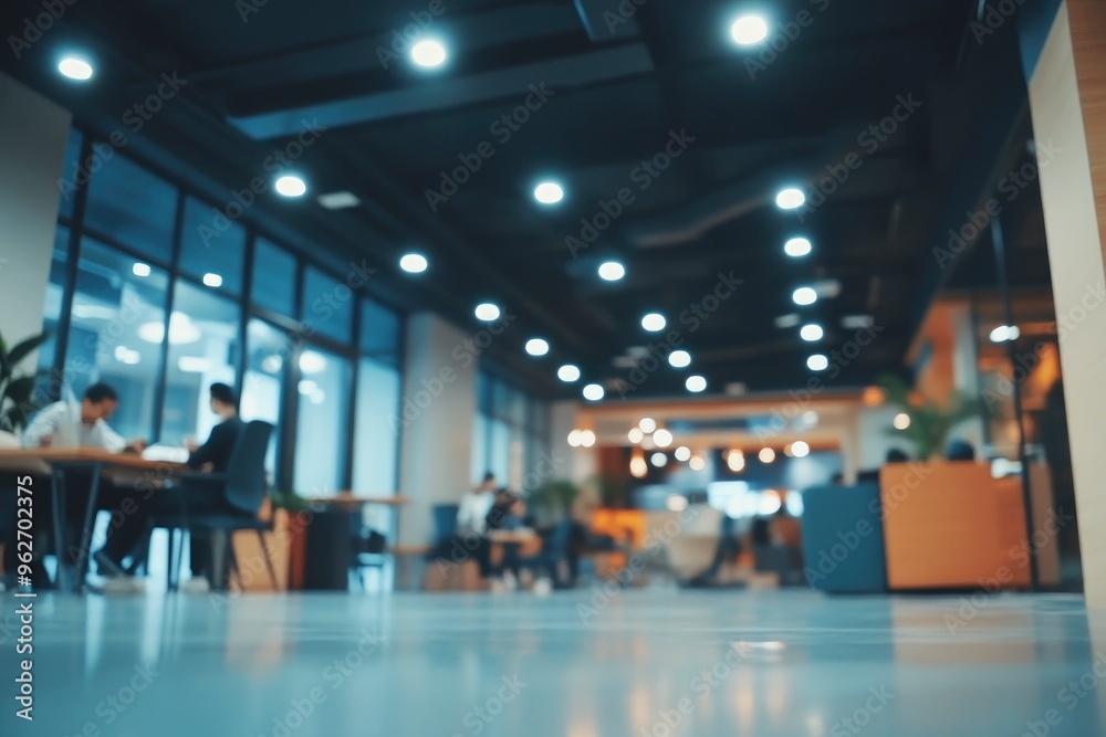 Hyperlapse video of a busy modern business office, blurred view. Many people Inside office. Blurred background. Modern open space office interior or call centre with generative ai Hyperlapse video of a busy modern business office, blurred view. Many people Inside office. Blurred background. Modern open space office interior or call centre with generative ai