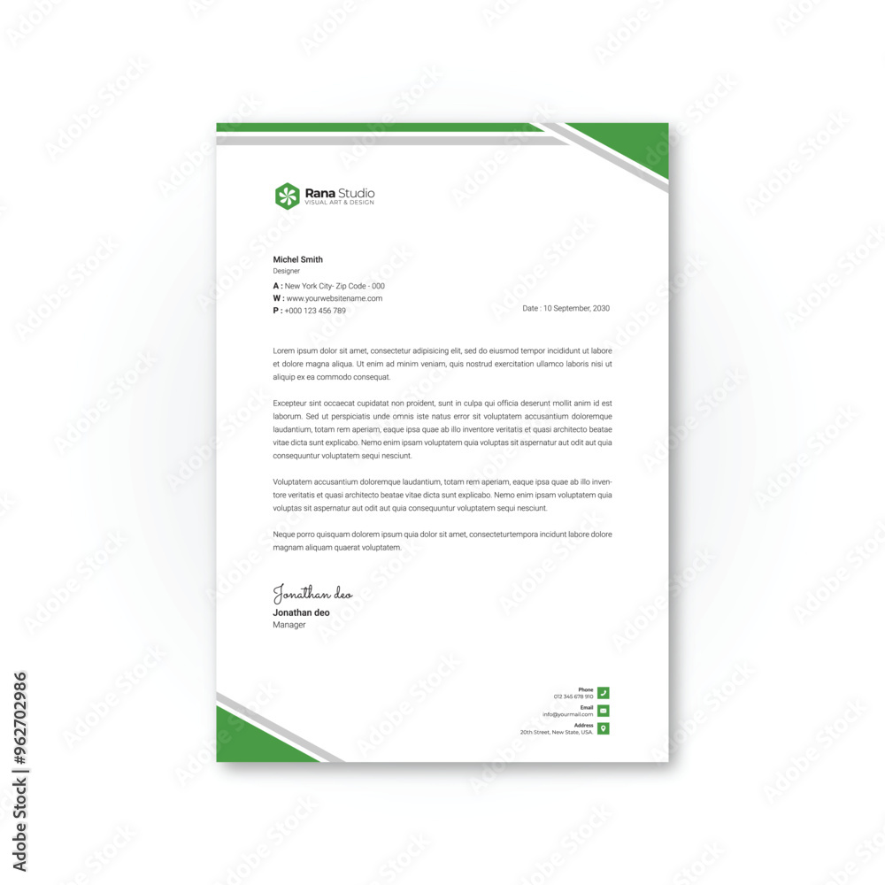 Professional corporate letterhead design for your business
