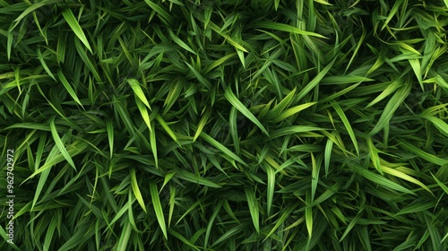 Lush green grass blades texture, perfect for natural backgrounds, gardening, and landscape design. Vibrant and fresh foliage.