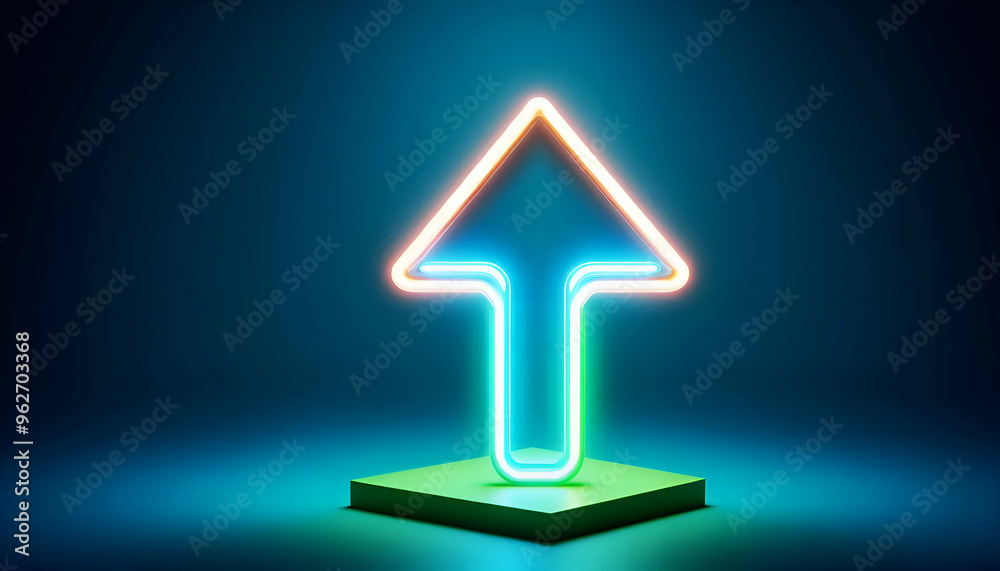A rises arrow shows business growth, template background A rises arrow shows business growth, template background