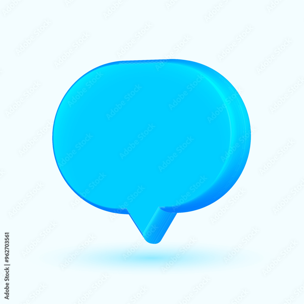 modern chat box sign template in 3d style with empty space modern chat box sign template in 3d style with empty space