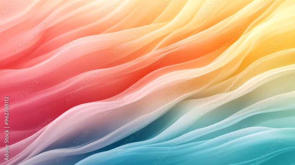 Fototapeta premium Vibrant abstract gradient background with flowing colorful waves blending smoothly, creating a dynamic and artistic visual effect.