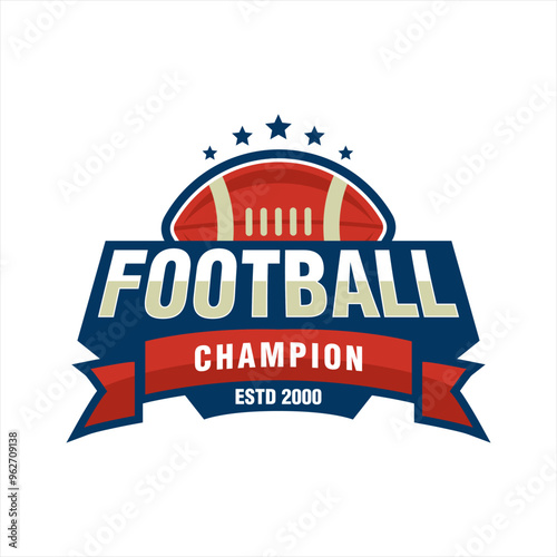 american football sport league logo badge emblem vintage template tournmanet fans club vector illustration design element