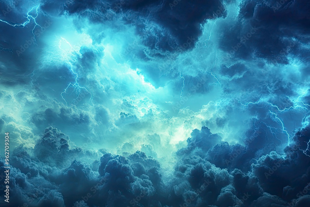 Fototapeta premium beautiful thunder in the sky , ai