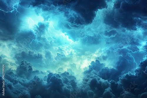 Wallpaper Mural beautiful thunder in the sky , ai Torontodigital.ca