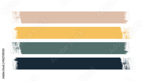 pack of artistic rough stain texture banner in grungy style