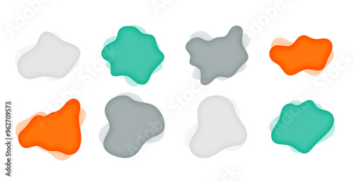 flat style organic blob shape in collection