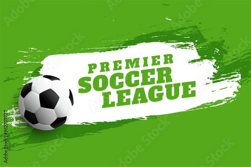 realistic soccer premier league background with grungy effect