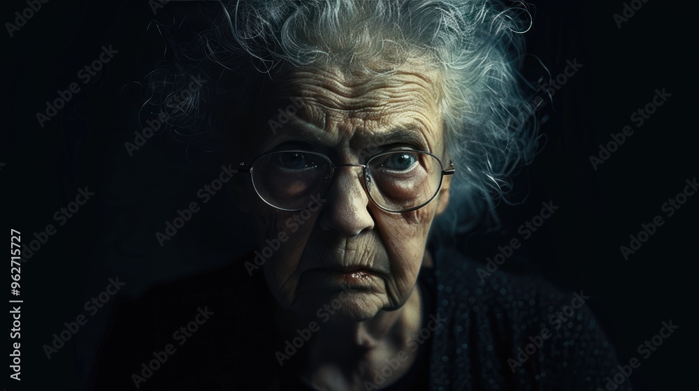 Upset woman on black background. Upset woman on black background.