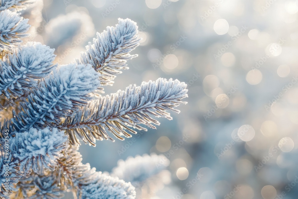 New Years Eve. Frozen winter forest with snow covered trees. Coniferous spruce branch. outdoor with generative ai New Years Eve. Frozen winter forest with snow covered trees. Coniferous spruce branch. outdoor with generative ai
