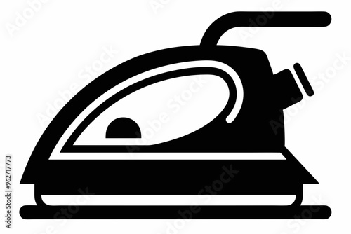 
iron vector icon, silhouette of clothe ironing icon
