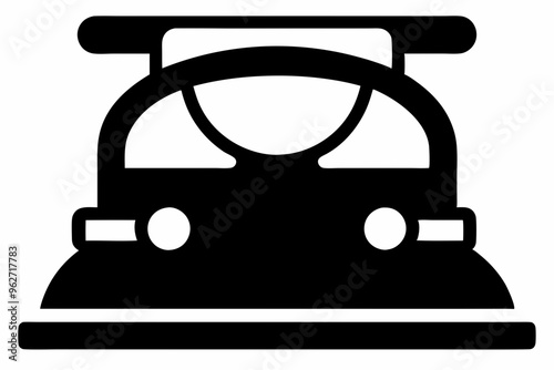 
iron vector icon, silhouette of clothe ironing icon
