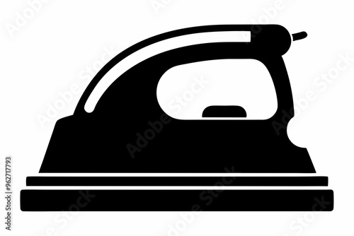 
iron vector icon, silhouette of clothe ironing icon
