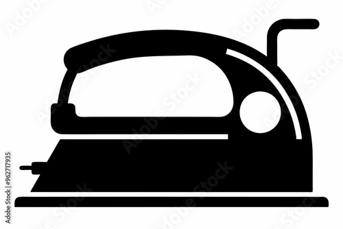 
iron vector icon, silhouette of clothe ironing icon
