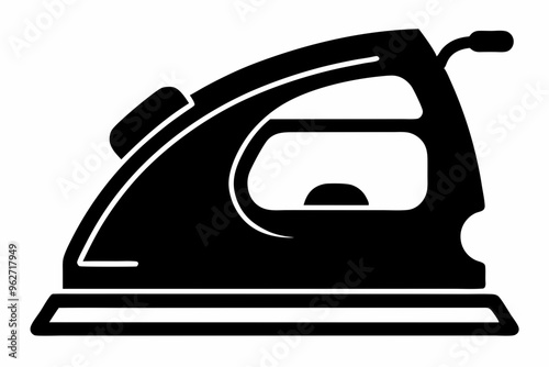 
iron vector icon, silhouette of clothe ironing icon
