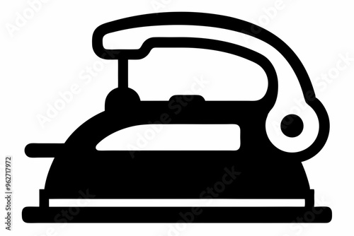 
iron vector icon, silhouette of clothe ironing icon
