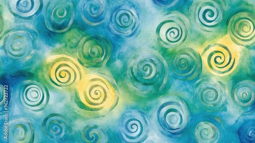 Dreamy watercolor swirls