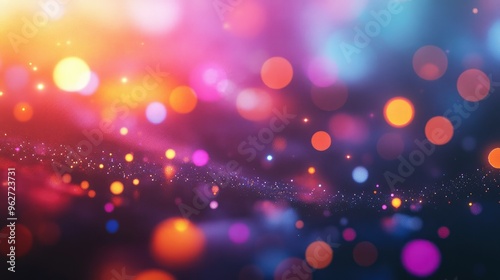 Colorful lights in a dreamy haze