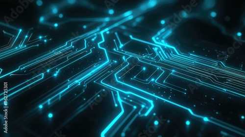 Glowing lines symbolizing AI innovation