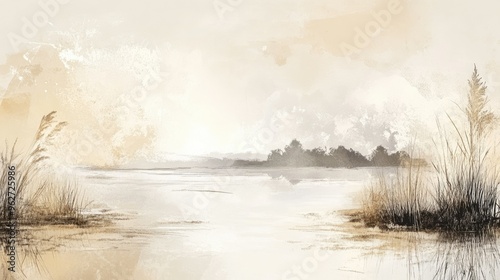 Beige hues in tranquil abstraction