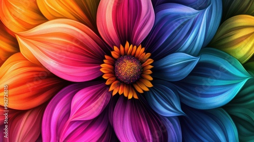 Beautiful abstract colorful flower design