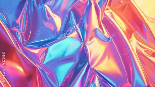 Glossy metallic surface reflecting light